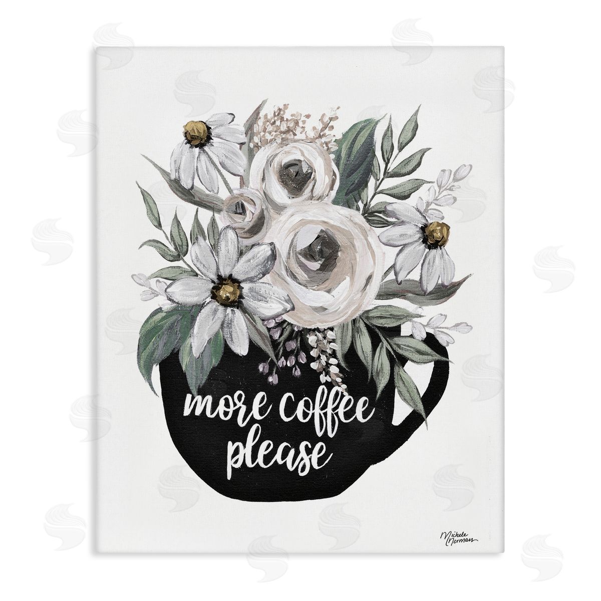 Michele Norman More Coffee Please Arrangement Canvas Wall Art Print
