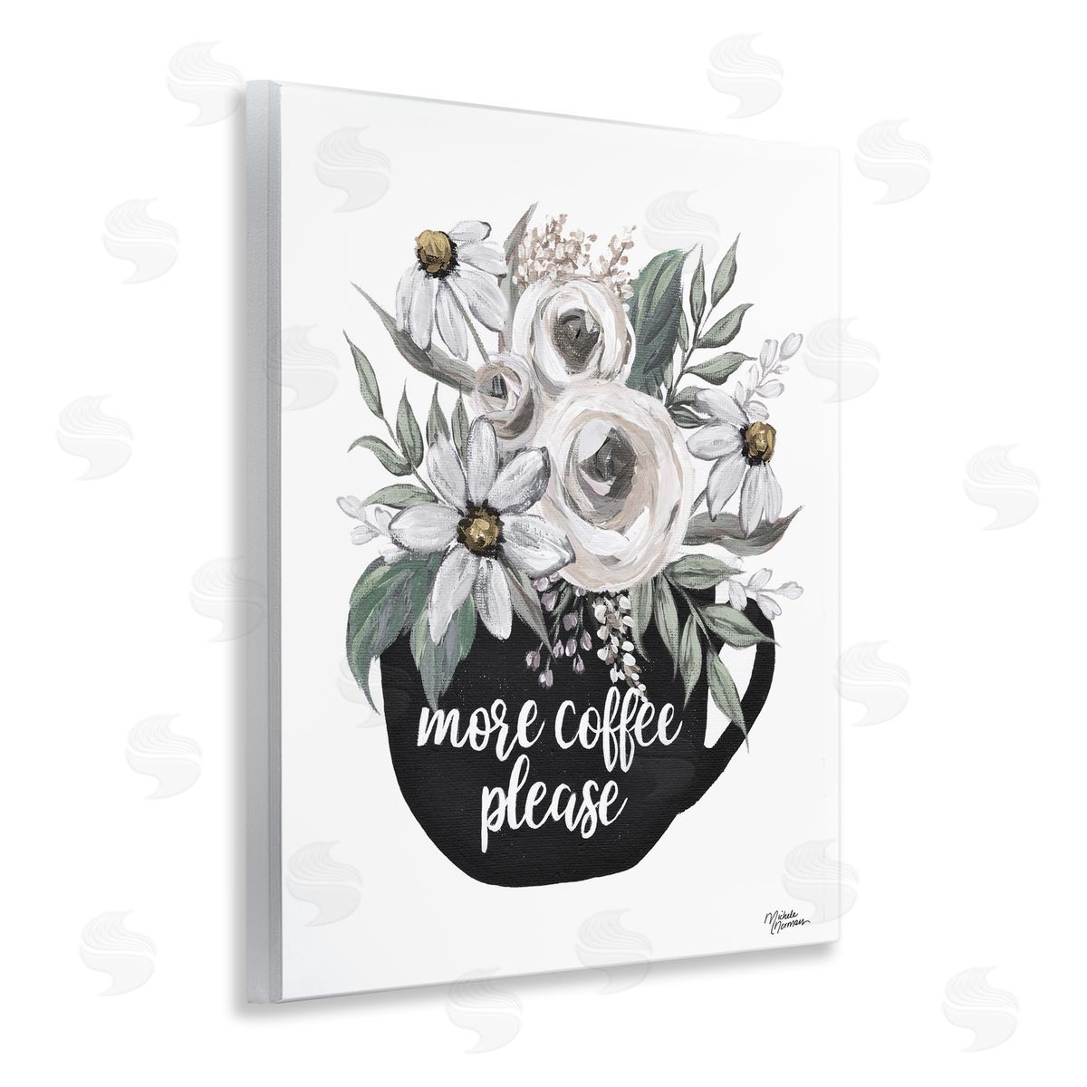 Michele Norman More Coffee Please Arrangement Wall Plaque Art Print