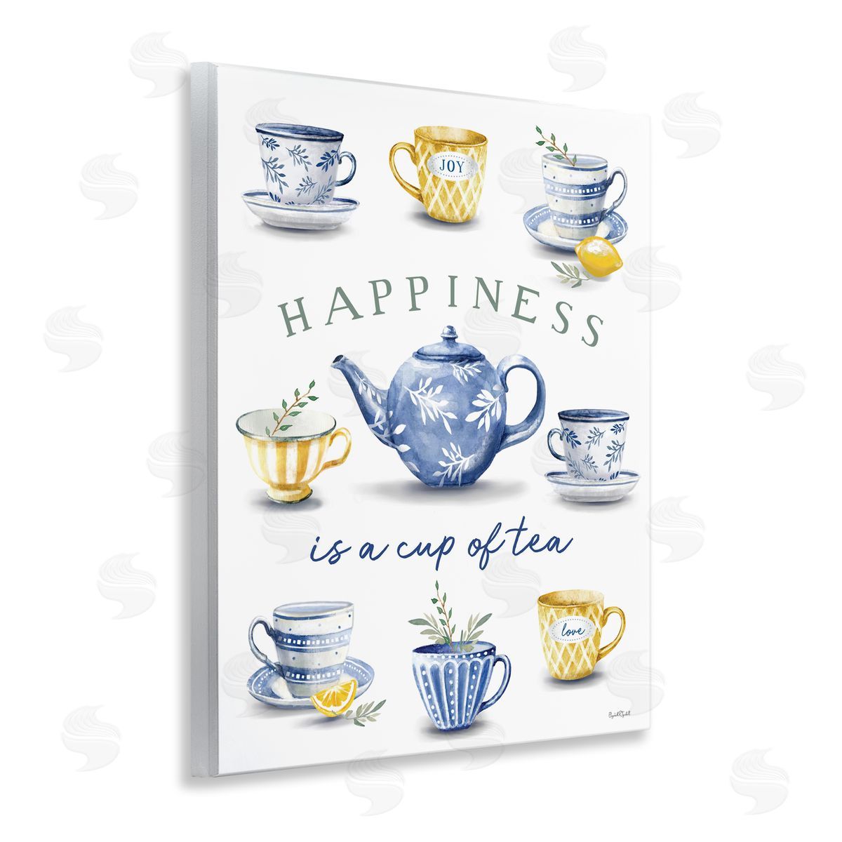 Elizabeth Tyndall Happiness is a Cup of Tea Wall Plaque Art Print