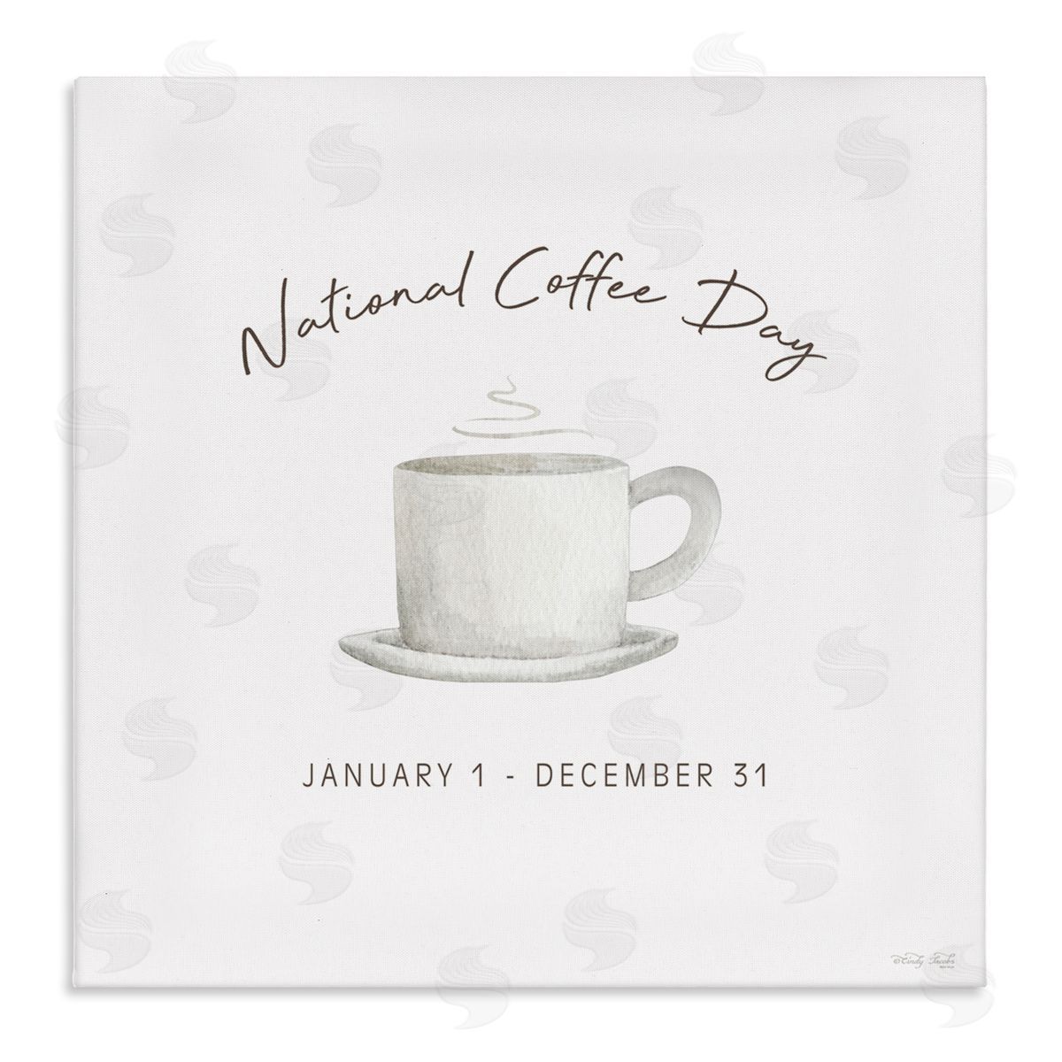 Cindy Jacobs Everyday National Coffee Day Canvas Wall Art Print