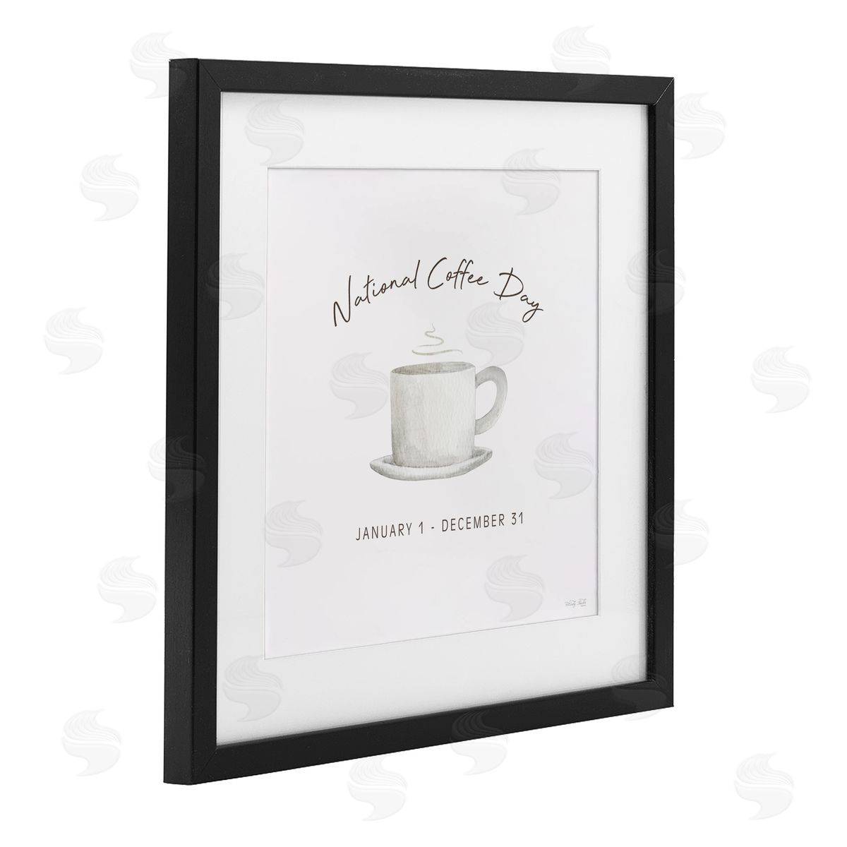 Cindy Jacobs Everyday National Coffee Day Black Framed Print Under Glass with White Mat Wall Art