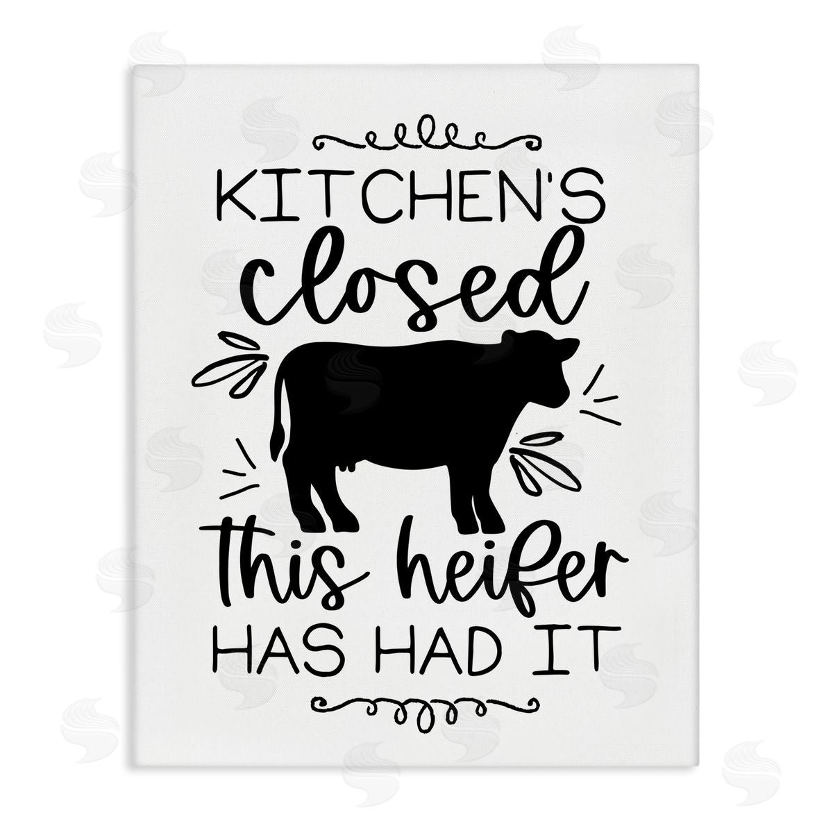Lux + Me Designs Kitchen's Closed Heifer's Had It Canvas Wall Art Print