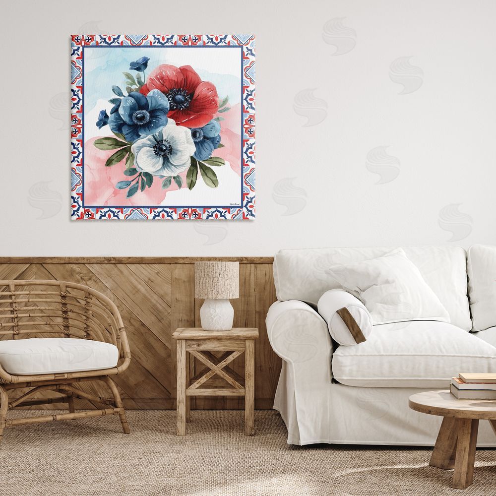 Nicole DeCamp Patriotic Poppies Bundle Canvas Art on Wall