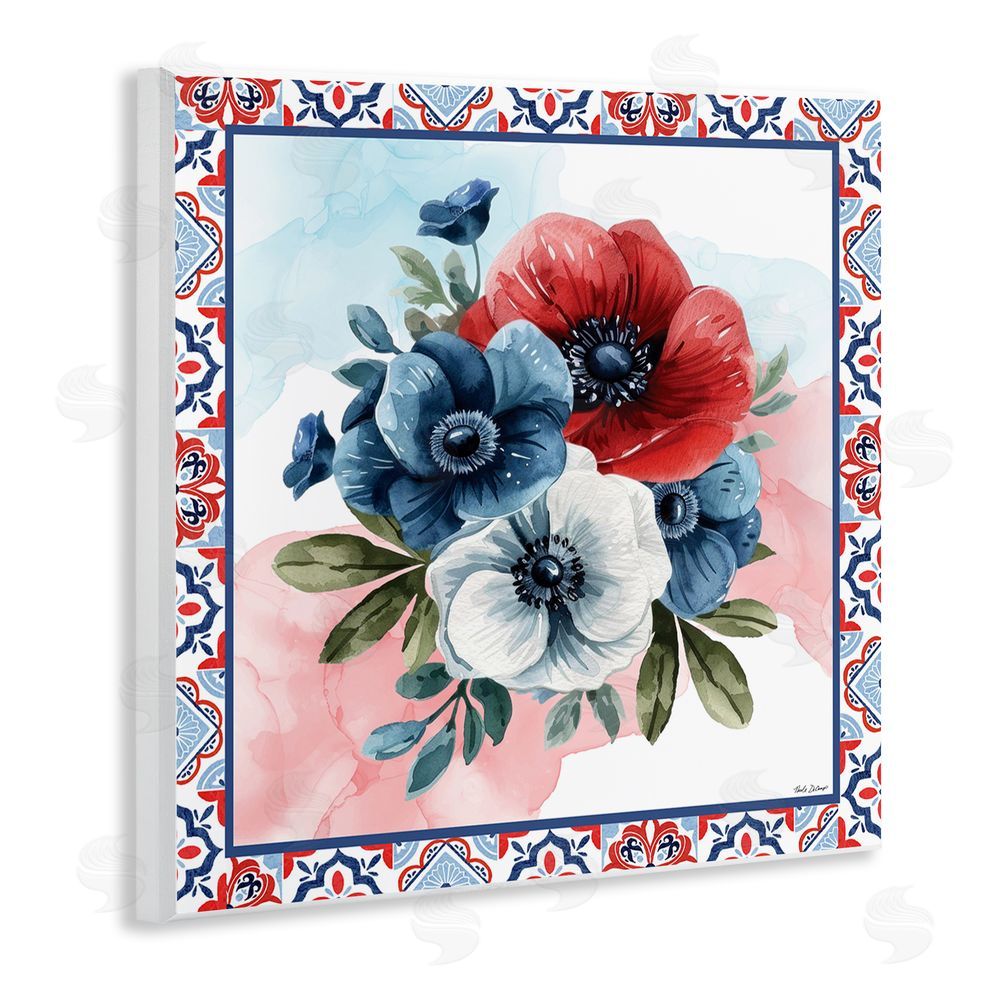 Nicole DeCamp Patriotic Poppies Bundle Wall Plaque Art Print