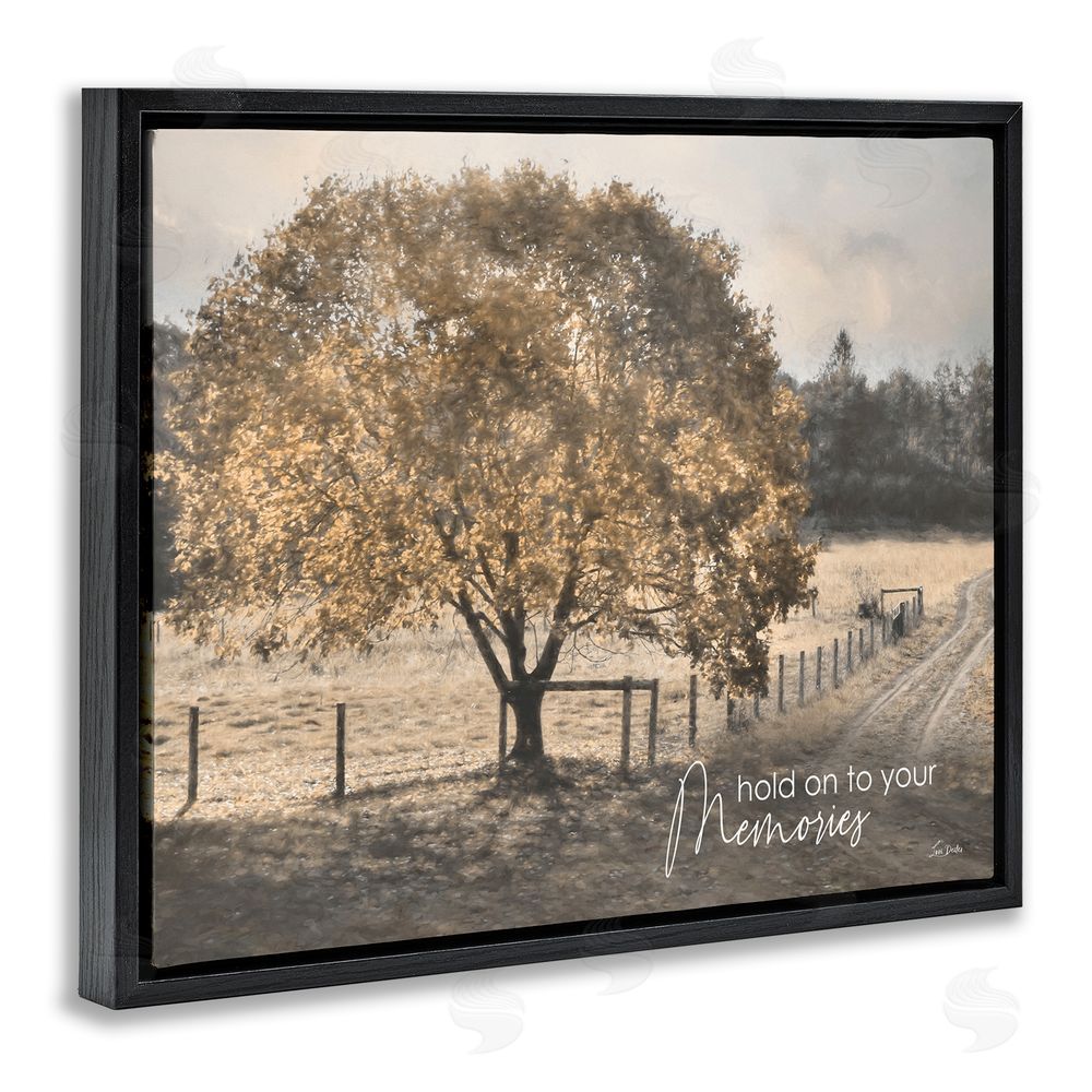 Lori Deiter Hold On To Your Memories Black Floating Frame Canvas Wall Art Print