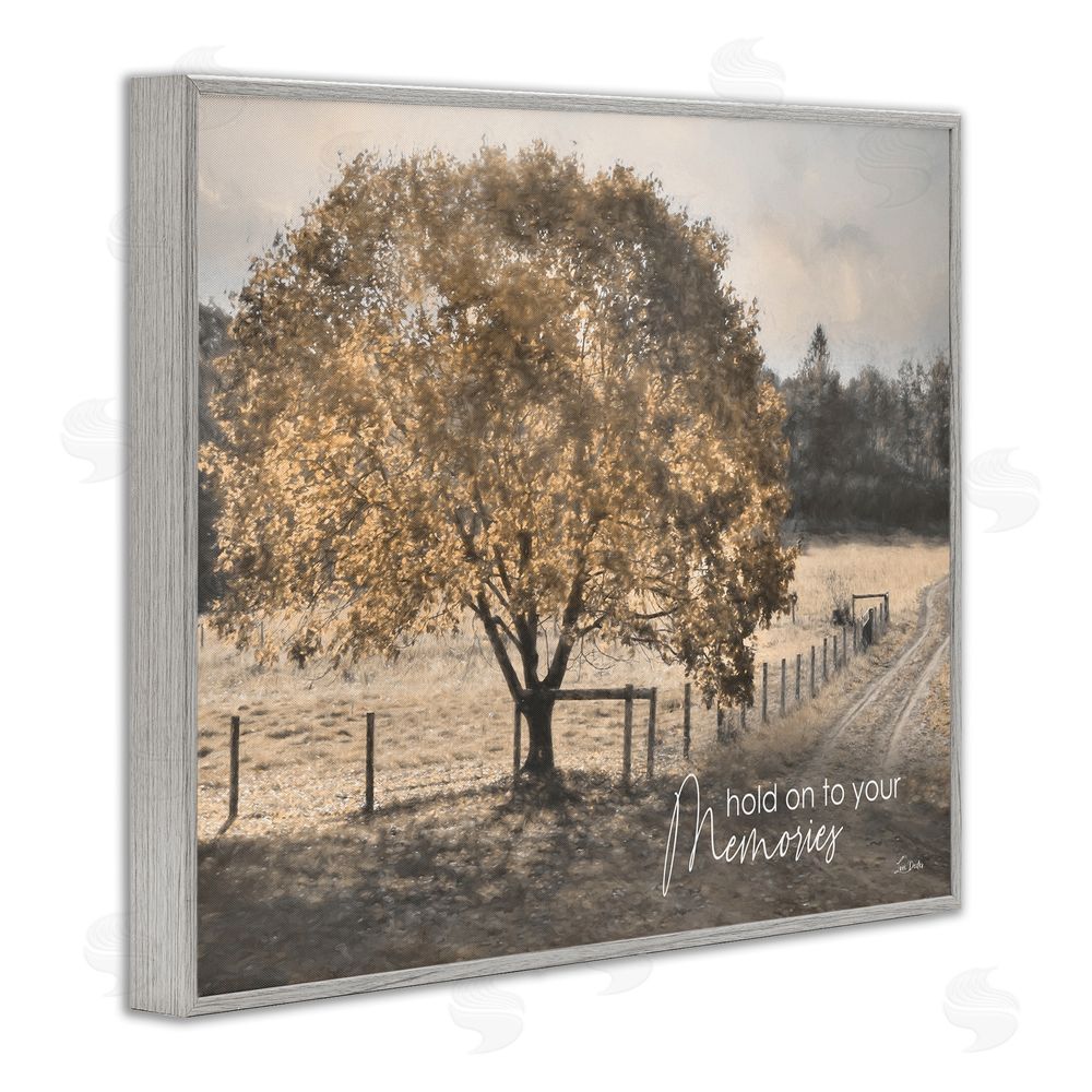 Lori Deiter Hold On To Your Memories Gray Framed Giclee Wall Art Print