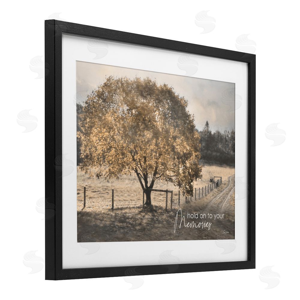 Lori Deiter Hold On To Your Memories Black Framed Print Under Glass with White Mat Wall Art