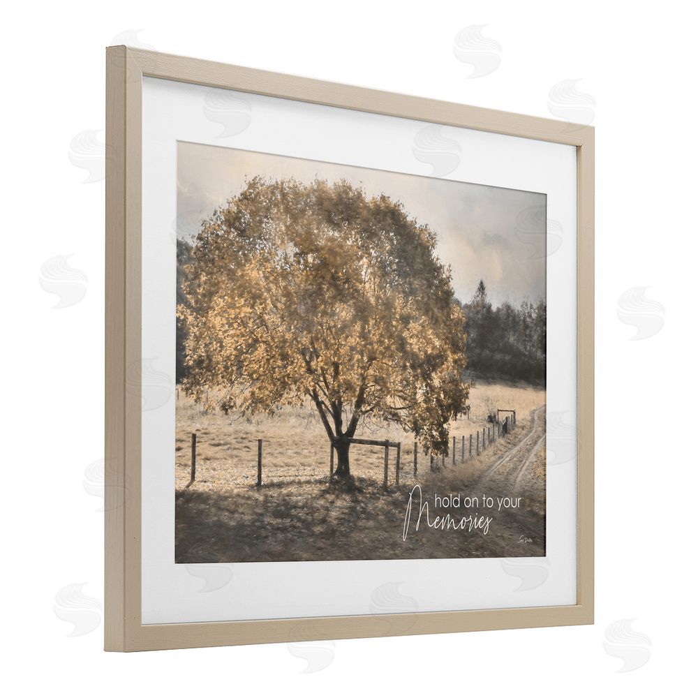 Lori Deiter Hold On To Your Memories Birch Framed Print Under Glass with White Mat Wall Art