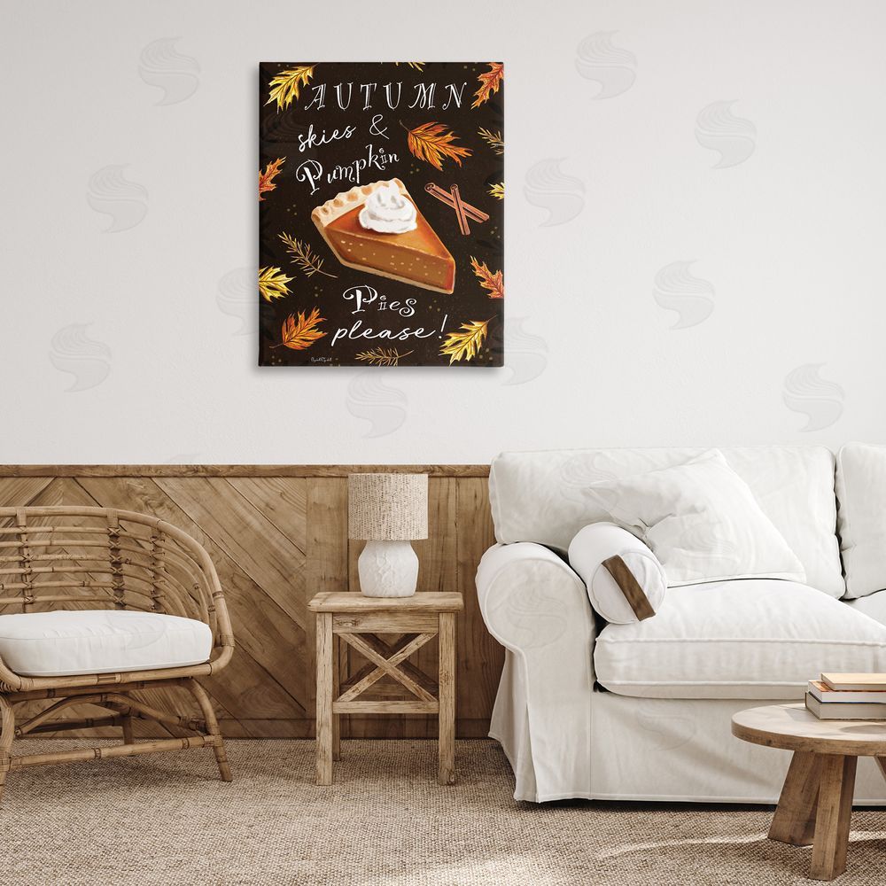 Elizabeth Tyndall Autumn Skies & Pumpkin Pies Printed Wall Art in Room