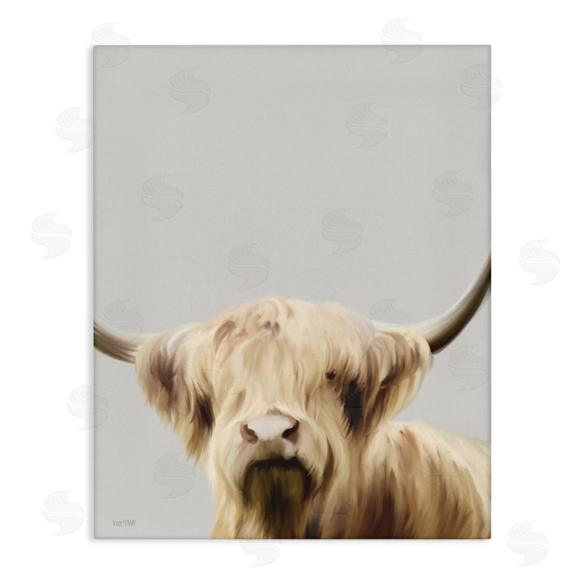 House Fenway Hair Highland Cropped Portrait Canvas Wall Art Print