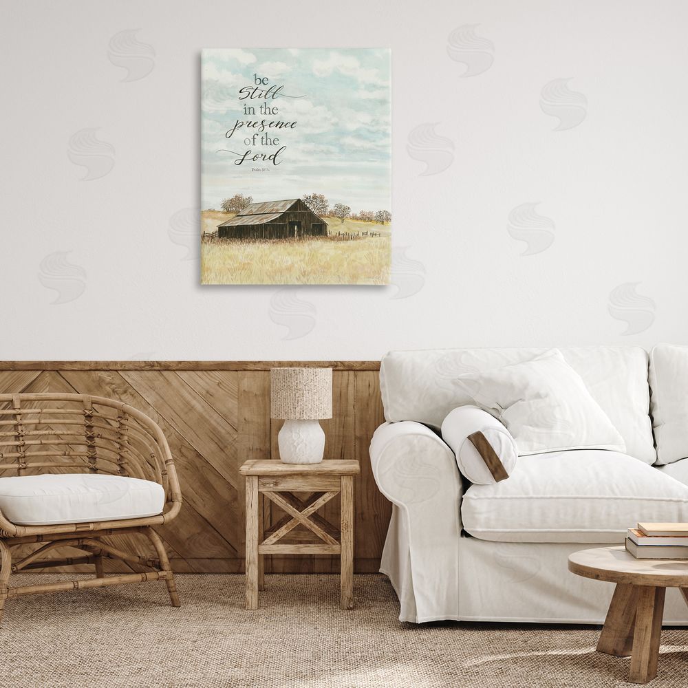 Cindy Jacobs Be Still Countryside Barn Canvas Art on Wall