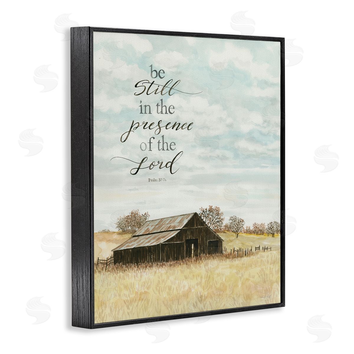 Cindy Jacobs Be Still Countryside Barn Black Framed Giclee Wall Art Print