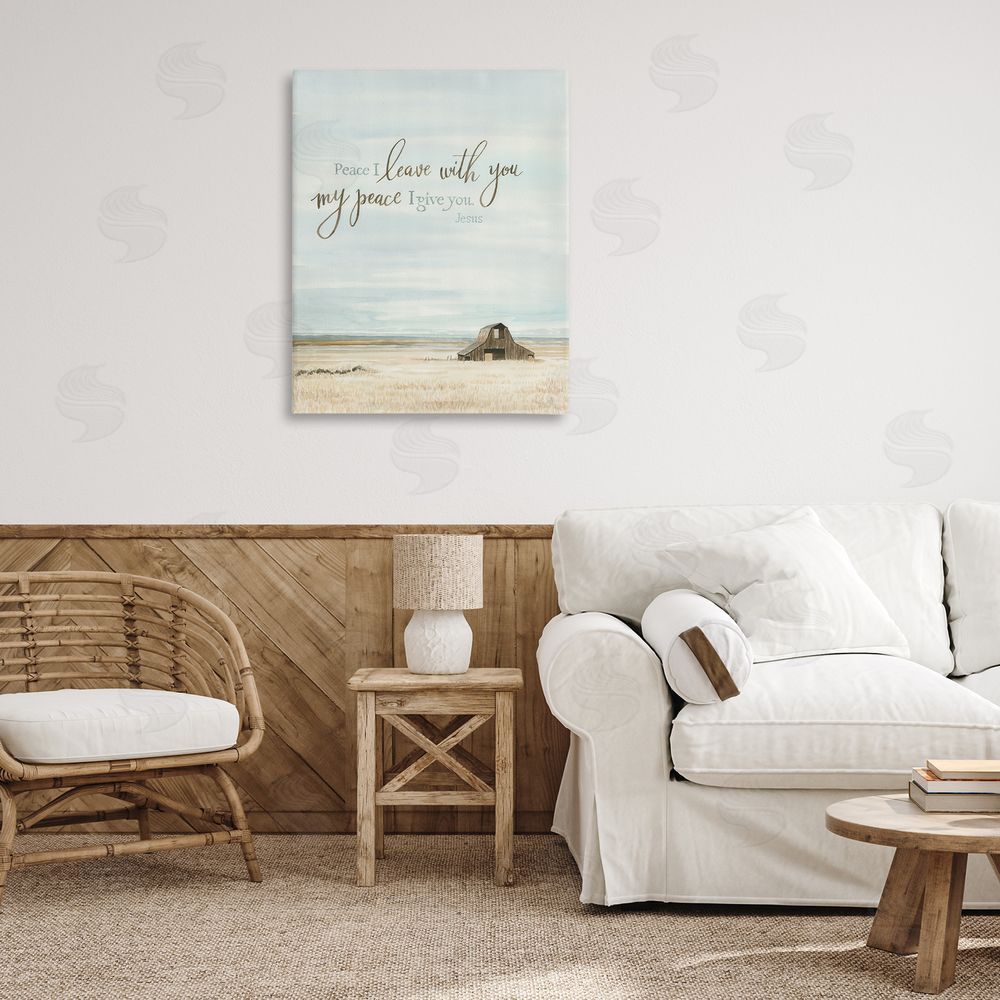 Cindy Jacobs Leave with Peace Barn Canvas Art on Wall