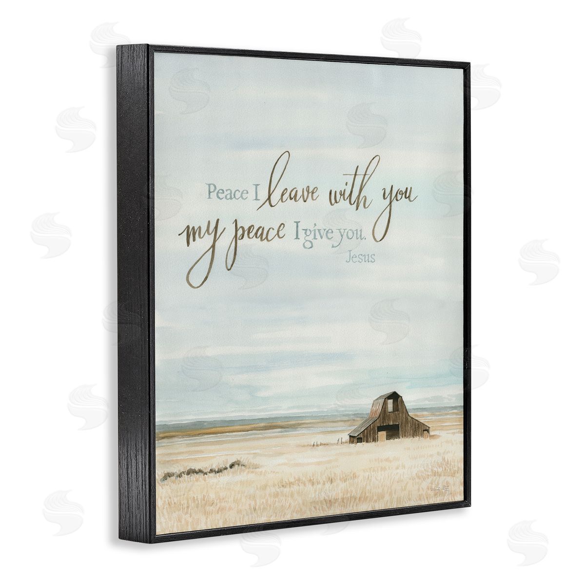 Cindy Jacobs Leave with Peace Barn Black Framed Giclee Wall Art Print