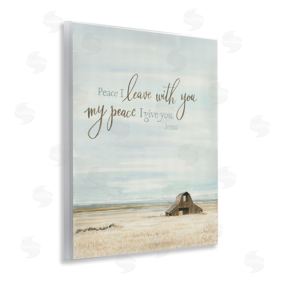 Cindy Jacobs Leave with Peace Barn Wall Plaque Art Print