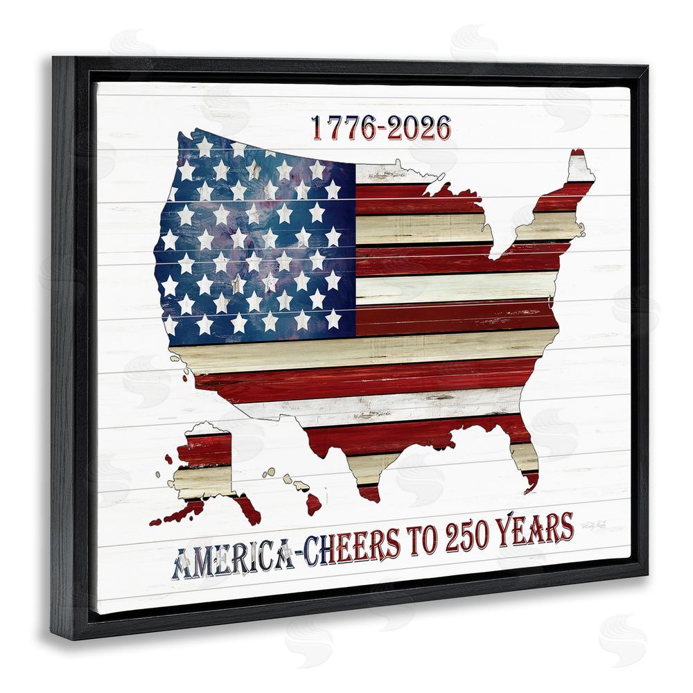 Cindy Jacobs America 250 Year Celebration Black Floating Frame Canvas Wall Art Print