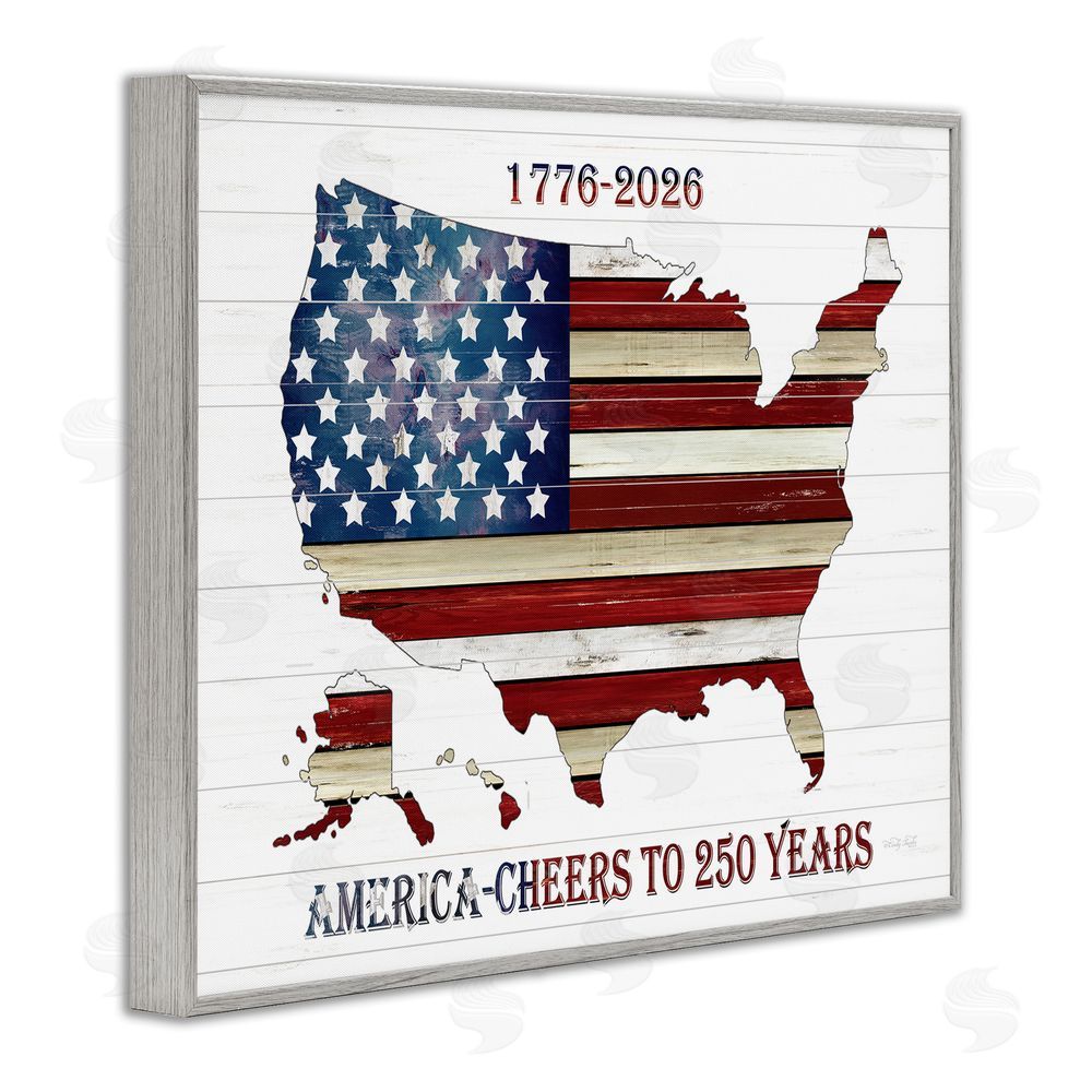 Cindy Jacobs America 250 Year Celebration Gray Framed Giclee Wall Art Print