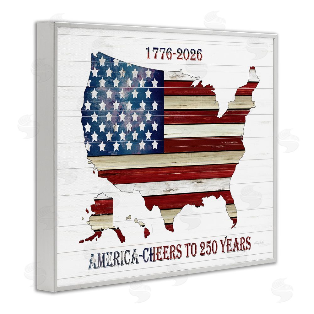 Cindy Jacobs America 250 Year Celebration White Framed Giclee Wall Art Print