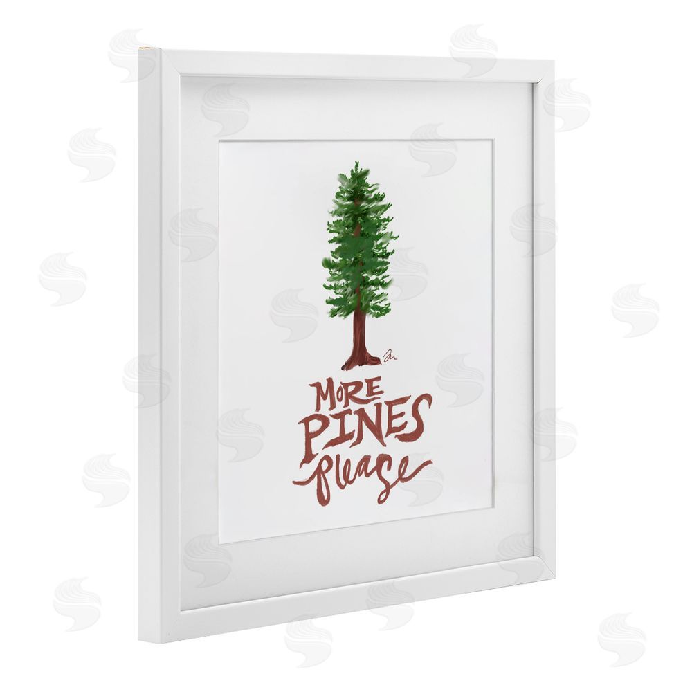 Jessica Mingo More Pines Please White Framed Print Under Glass Art