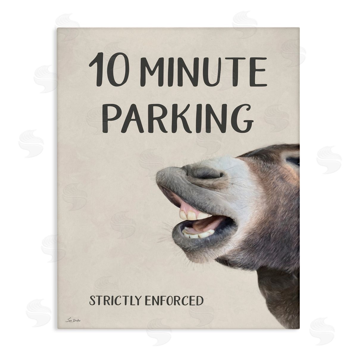 Lori Deiter 10 Minute Parking Donkey Canvas Wall Art Print