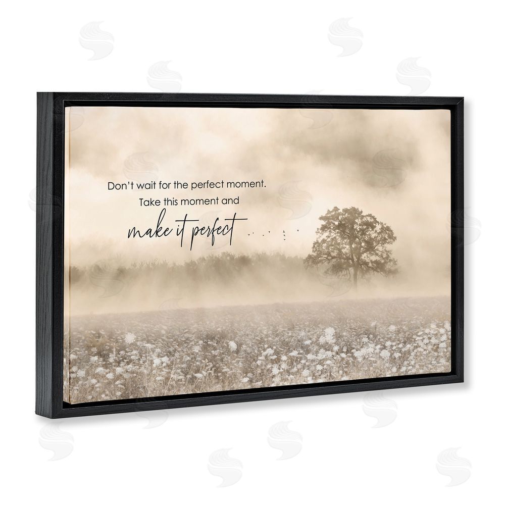 Lori Deiter Make it Perfect Landscape Black Floating Frame Canvas Wall Art Print