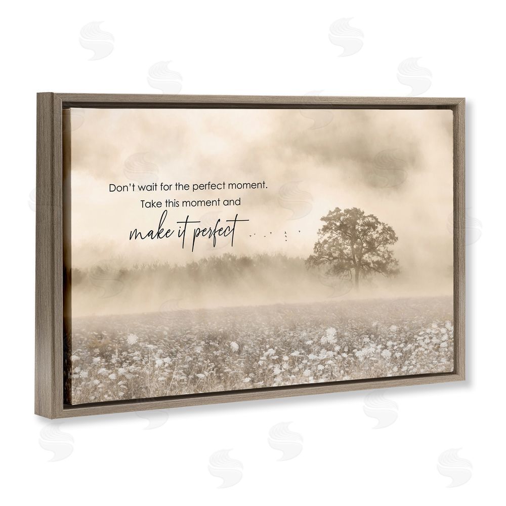 Lori Deiter Make it Perfect Landscape Brown Floating Frame Canvas Wall Art Print