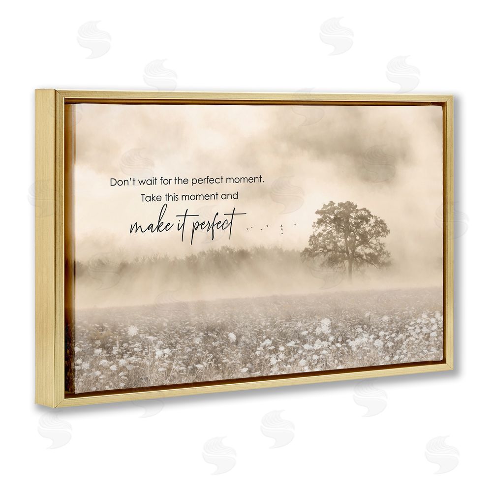 Lori Deiter Make it Perfect Landscape Gold Floating Frame Canvas Wall Art Print