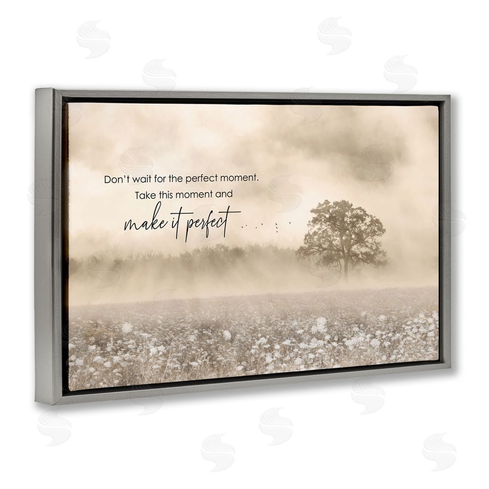 Lori Deiter Make it Perfect Landscape Gray Floating Frame Canvas Wall Art Print