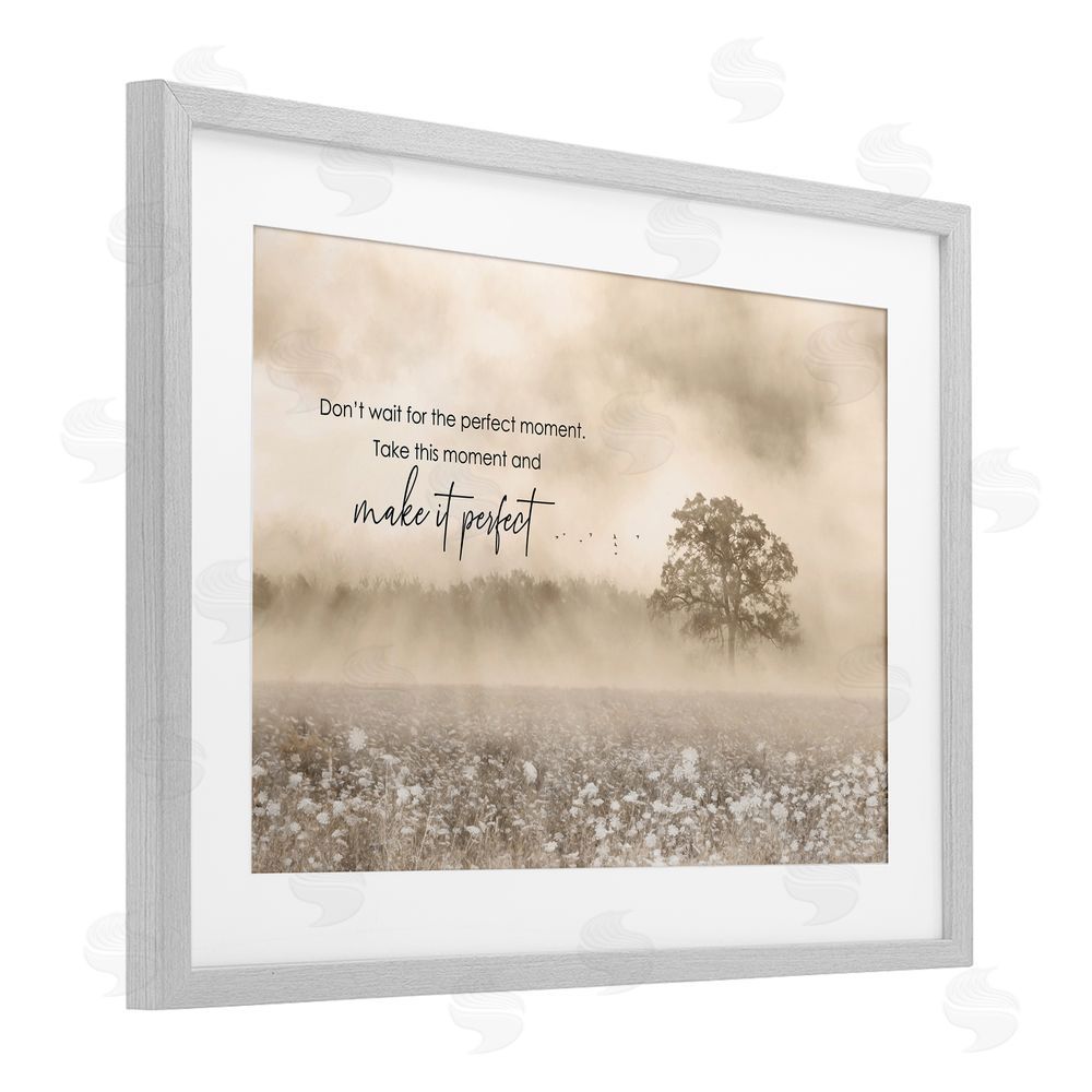 Lori Deiter Make it Perfect Landscape Gray Framed Print Under Glass with White Mat Wall Art