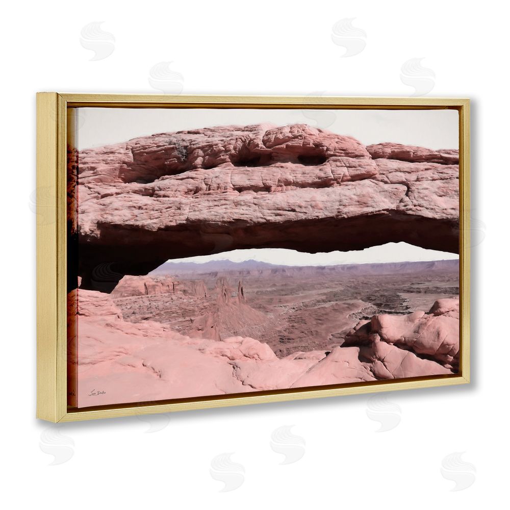 Lori Deiter A Moment in Stone Landscape Gold Floating Frame Canvas Wall Art Print