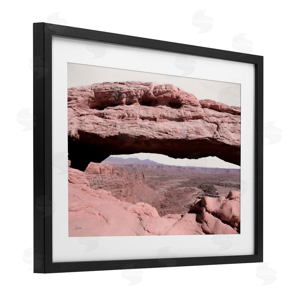 Lori Deiter A Moment in Stone Landscape Black Framed Print Under Glass with White Mat Wall Art