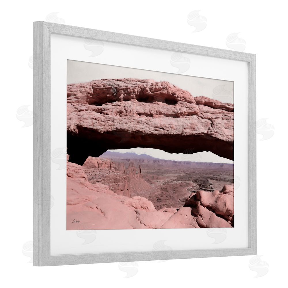 Lori Deiter A Moment in Stone Landscape Gray Framed Print Under Glass with White Mat Wall Art