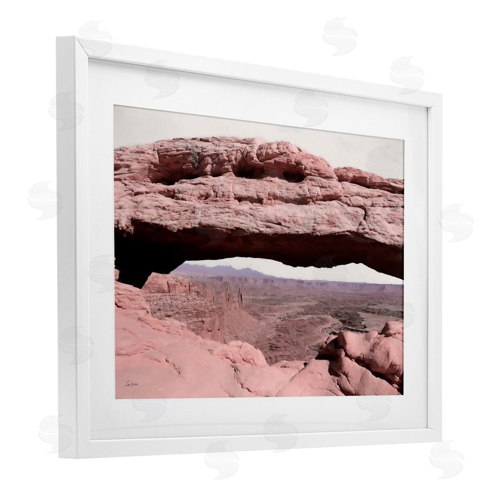 Lori Deiter A Moment in Stone Landscape White Framed Print Under Glass with Mat Wall Art