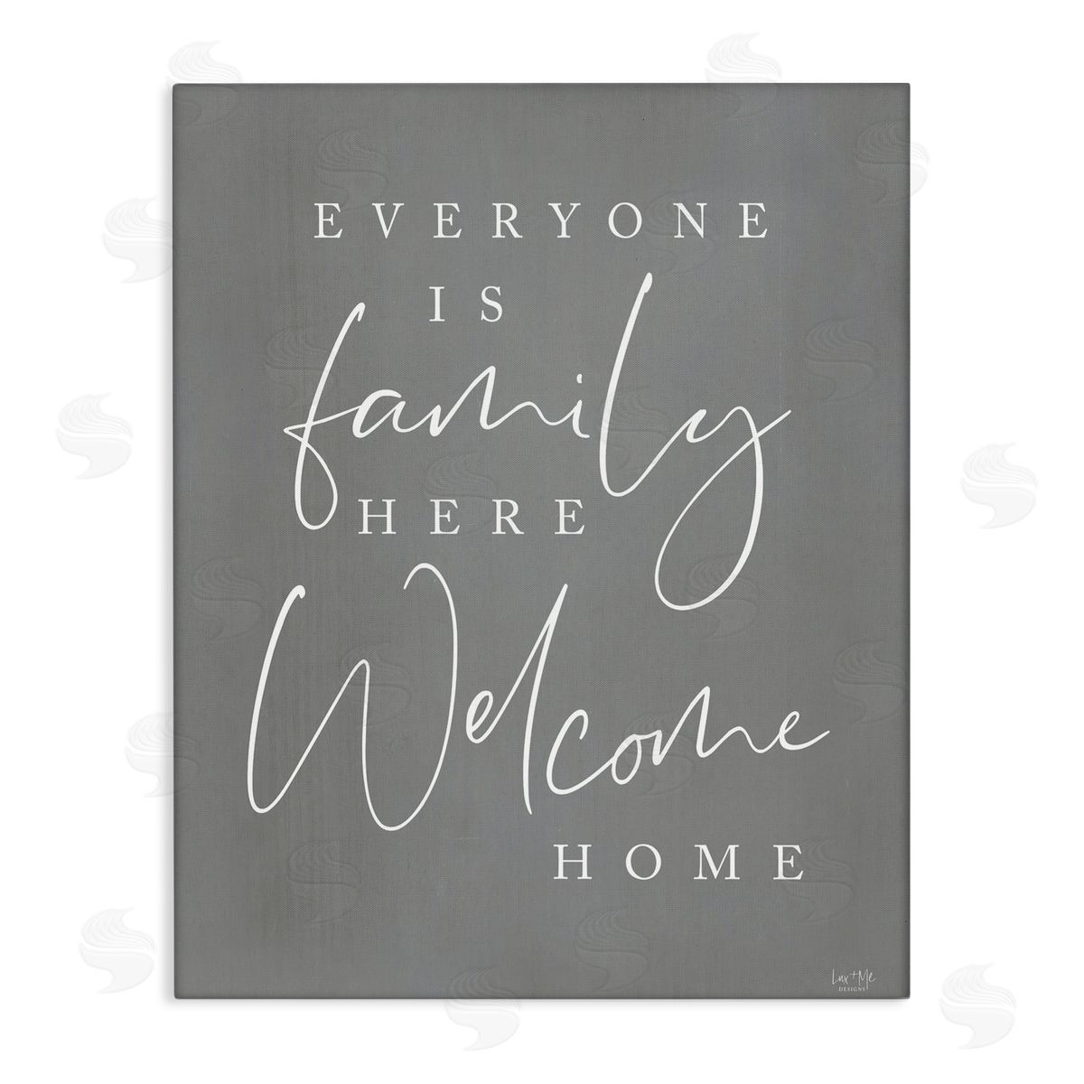 Lux + Me Designs Everyone is Family Here Canvas Wall Art Print