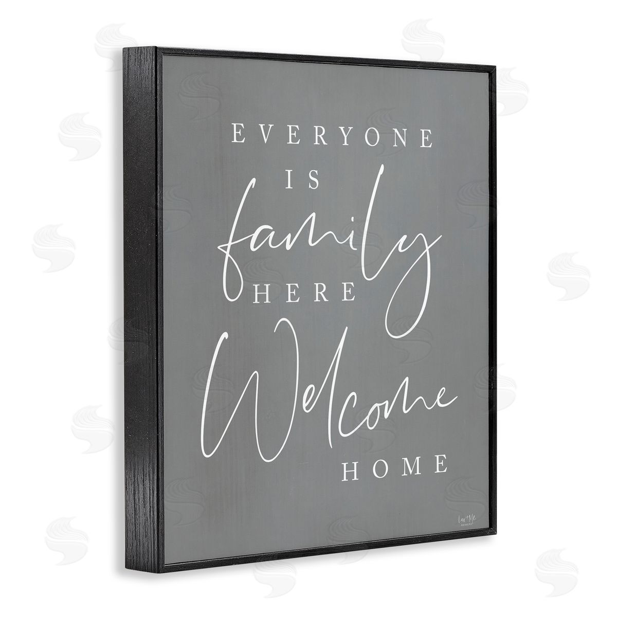 Lux + Me Designs Everyone is Family Here Black Framed Giclee Wall Art Print