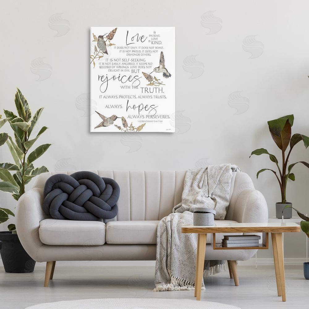 Annie LaPoint Love Is Patient Inspirational Canvas Art on Wall
