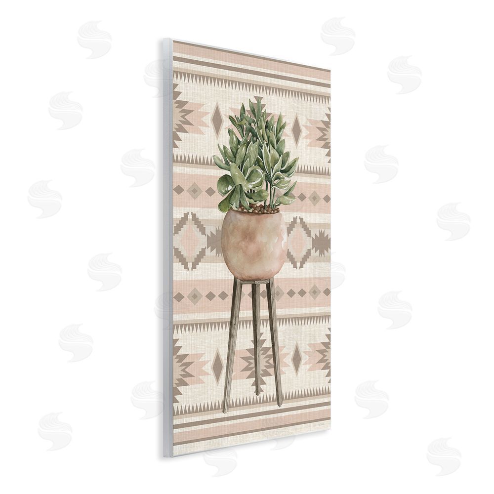 Cindy Jacobs Aztec Planter Green Plant Wall Plaque Art Print