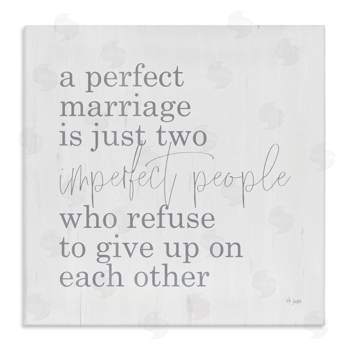 Jaxn Blvd. Perfect Marriage Refuse to Give Up Canvas Wall Art Print