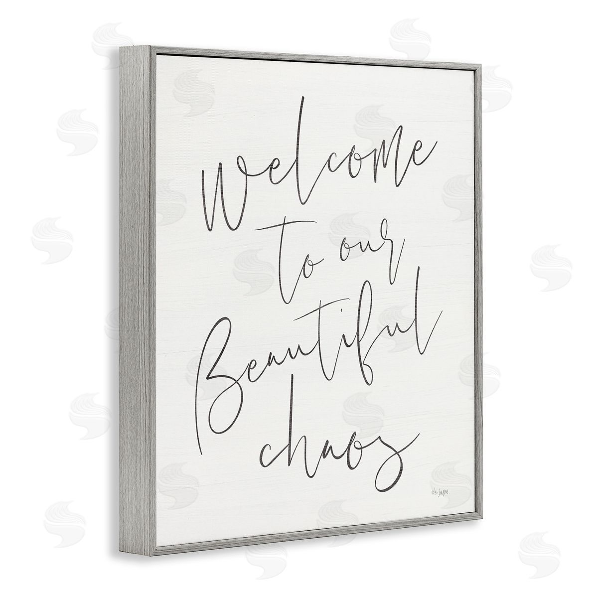 Jaxn Blvd. Welcome to Beautiful Chaos Gray Framed Giclee Wall Art Print
