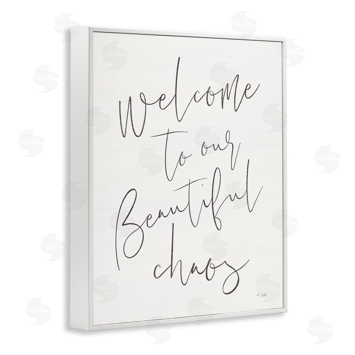 Jaxn Blvd. Welcome to Beautiful Chaos White Framed Giclee Wall Art Print