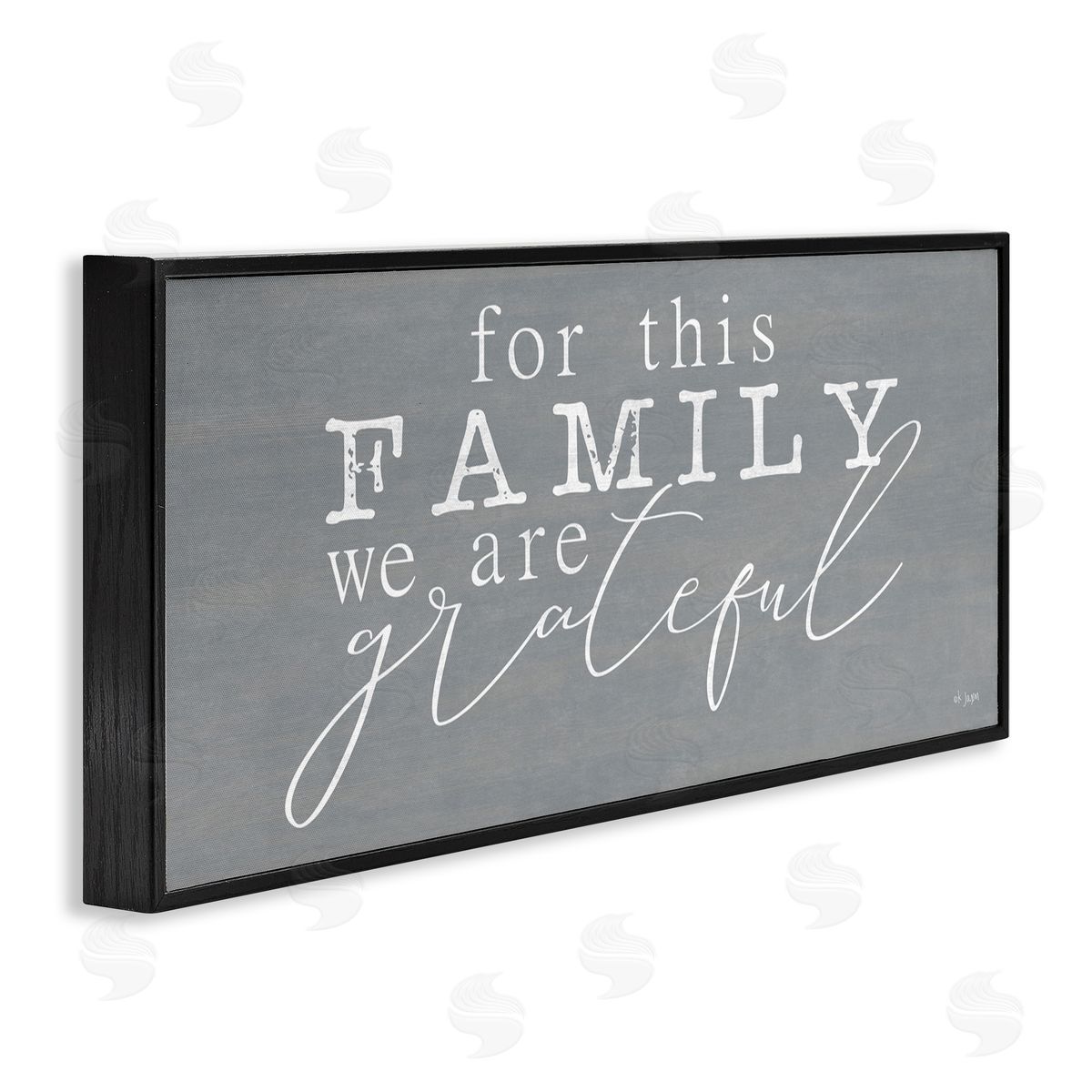 Jaxn Blvd. Family We Are Grateful Black Framed Giclee Wall Art Print