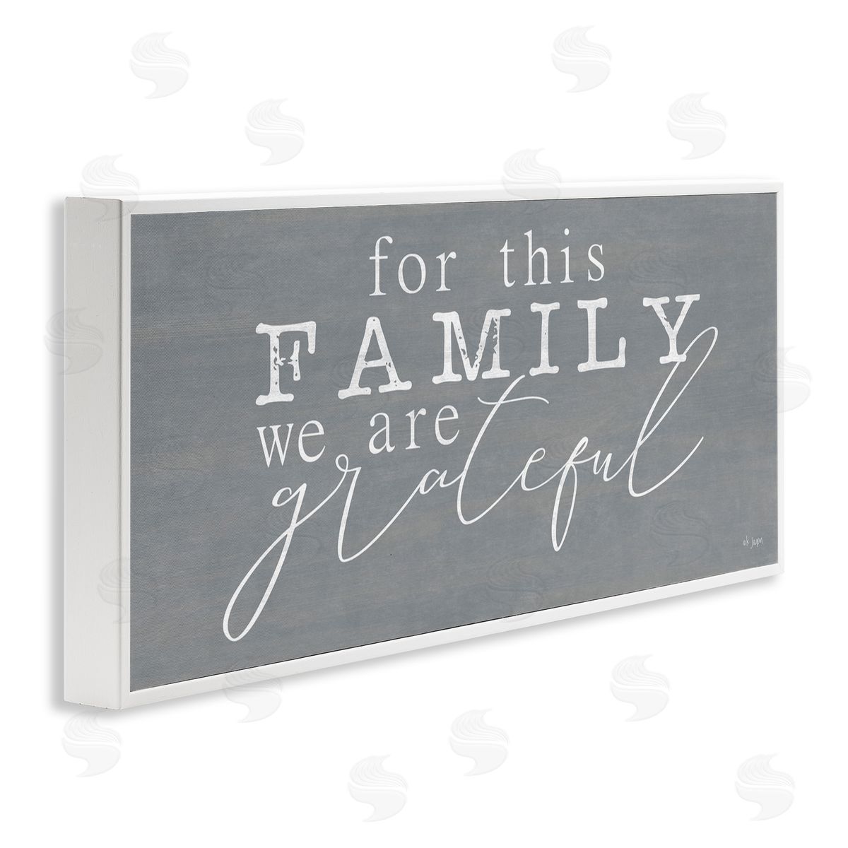 Jaxn Blvd. Family We Are Grateful White Framed Giclee Wall Art Print