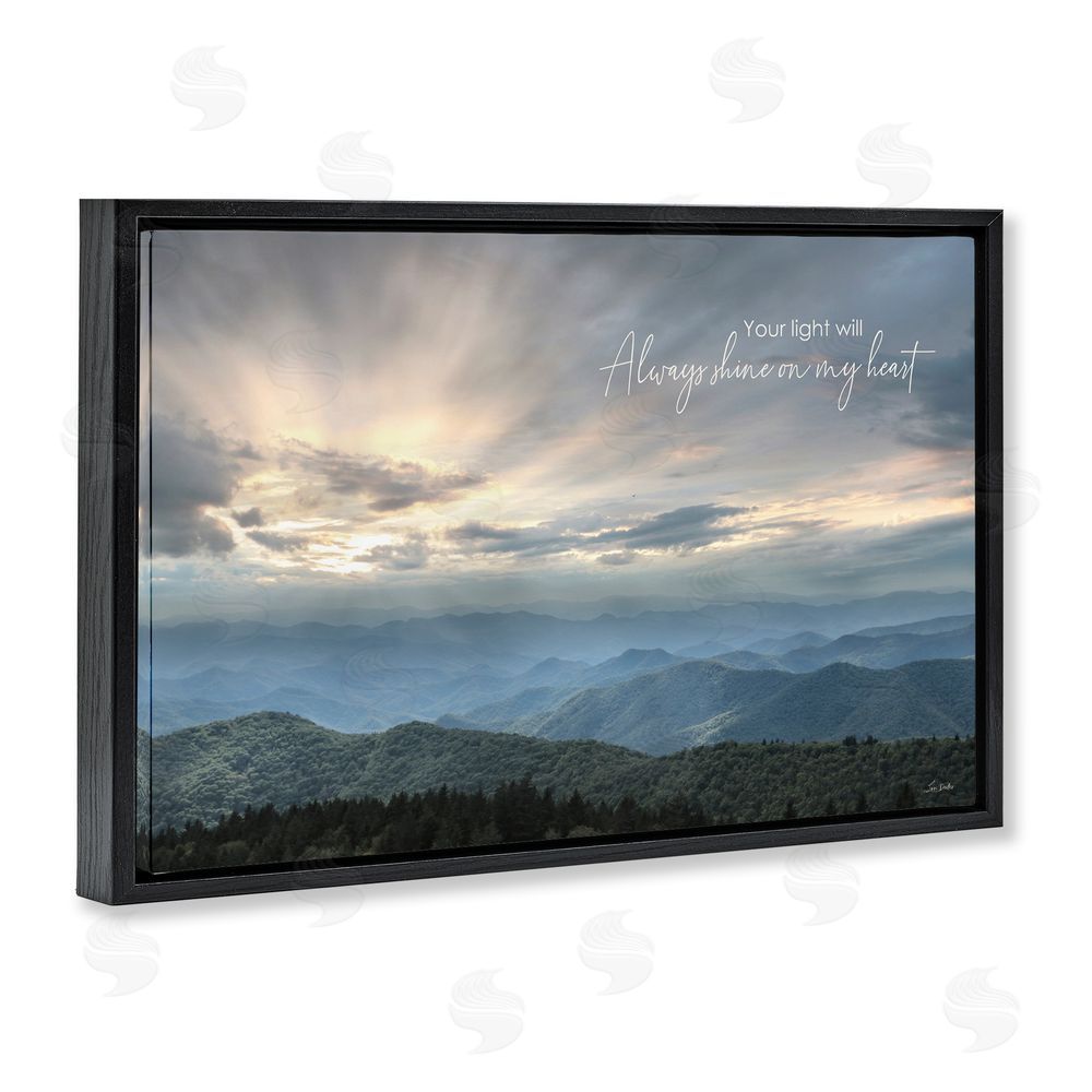 Lori Deiter Light Will Always Shine Landscape Black Floating Frame Canvas Wall Art Print