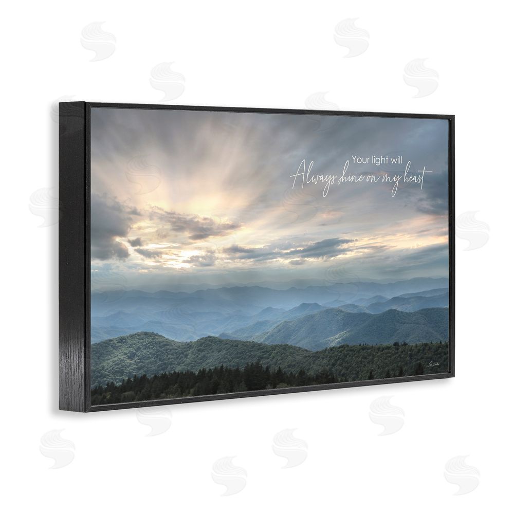 Lori Deiter Light Will Always Shine Landscape Black Framed Giclee Wall Art Print