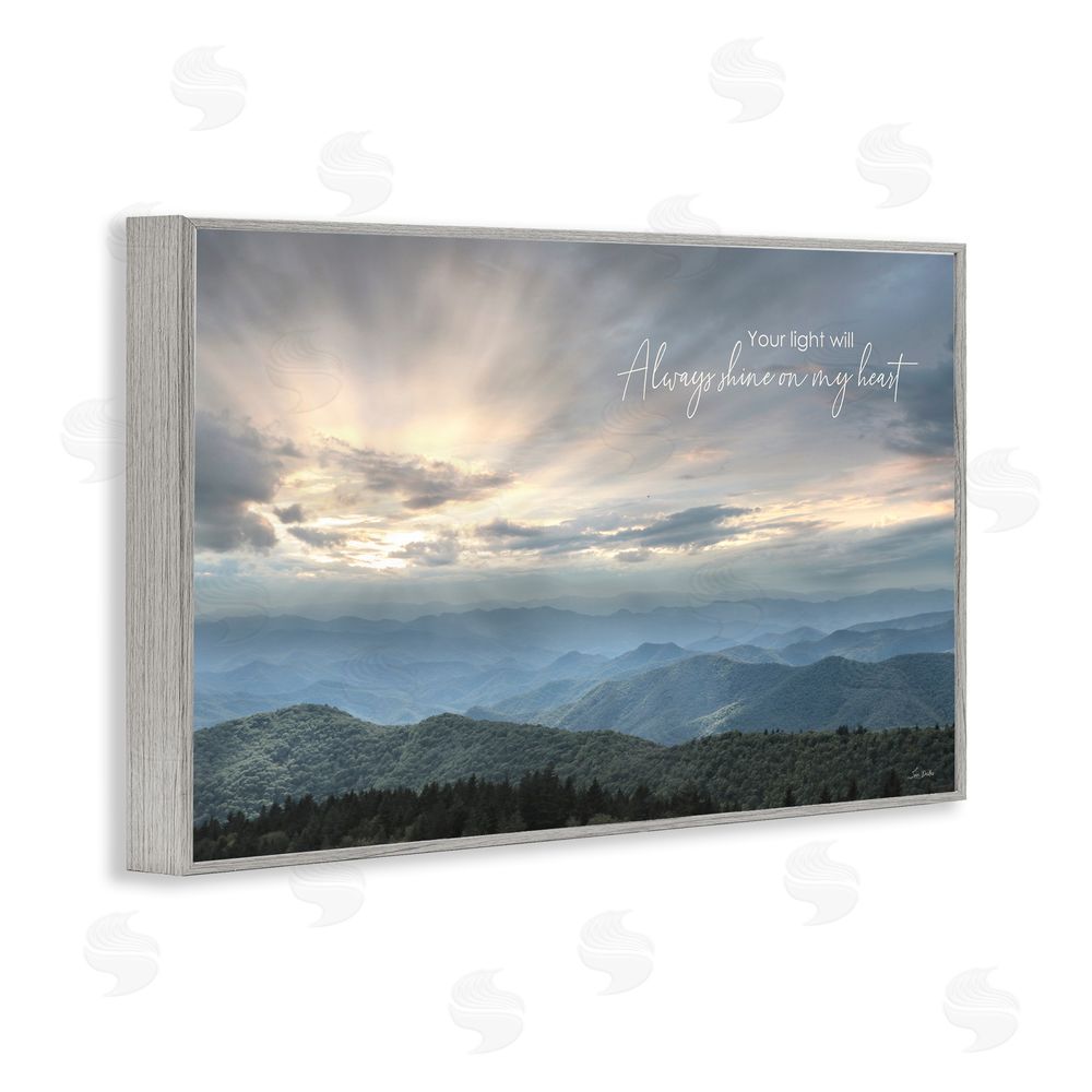 Lori Deiter Light Will Always Shine Landscape Gray Framed Giclee Wall Art Print