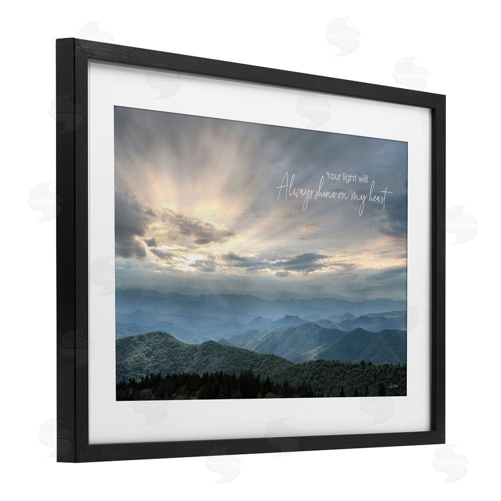 Lori Deiter Light Will Always Shine Landscape Black Framed Print Under Glass with White Mat Wall Art