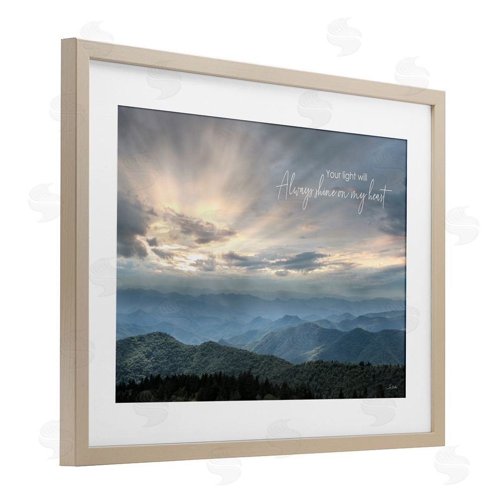 Lori Deiter Light Will Always Shine Landscape Birch Framed Print Under Glass with White Mat Wall Art