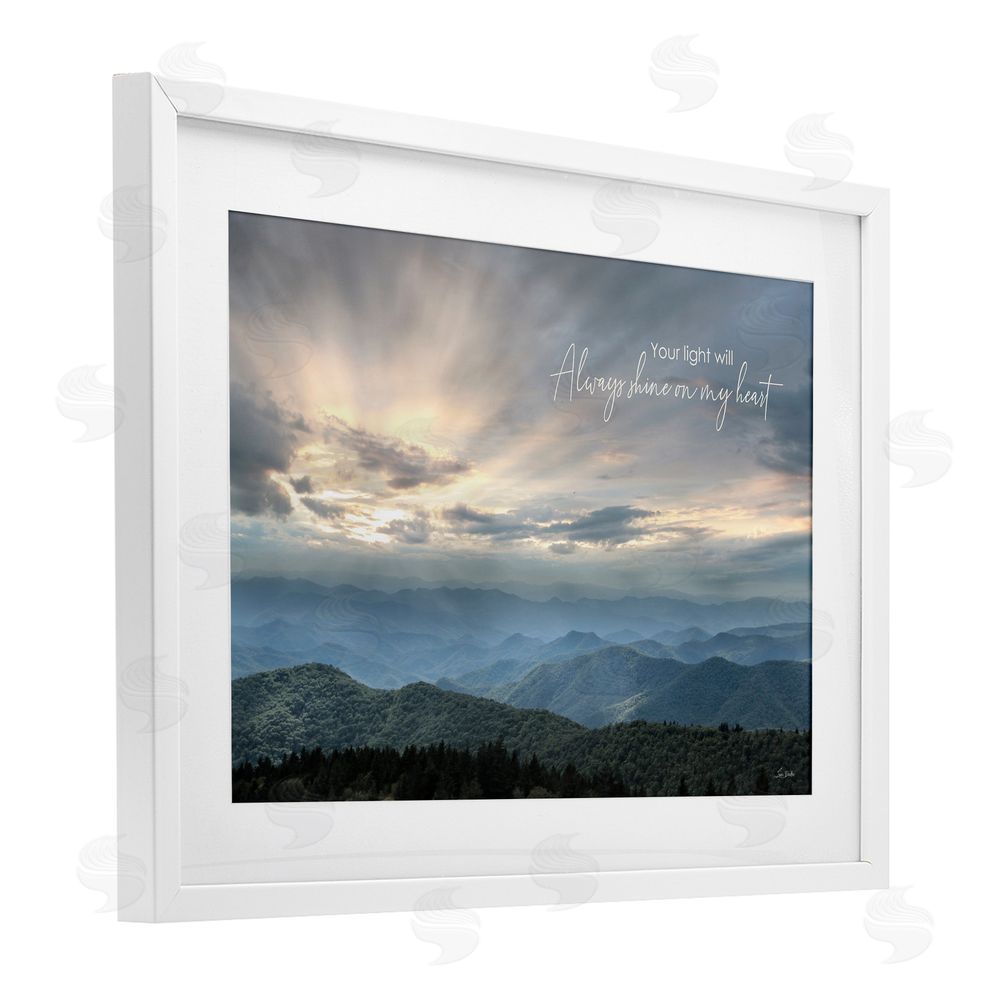 Lori Deiter Light Will Always Shine Landscape White Framed Print Under Glass with Mat Wall Art