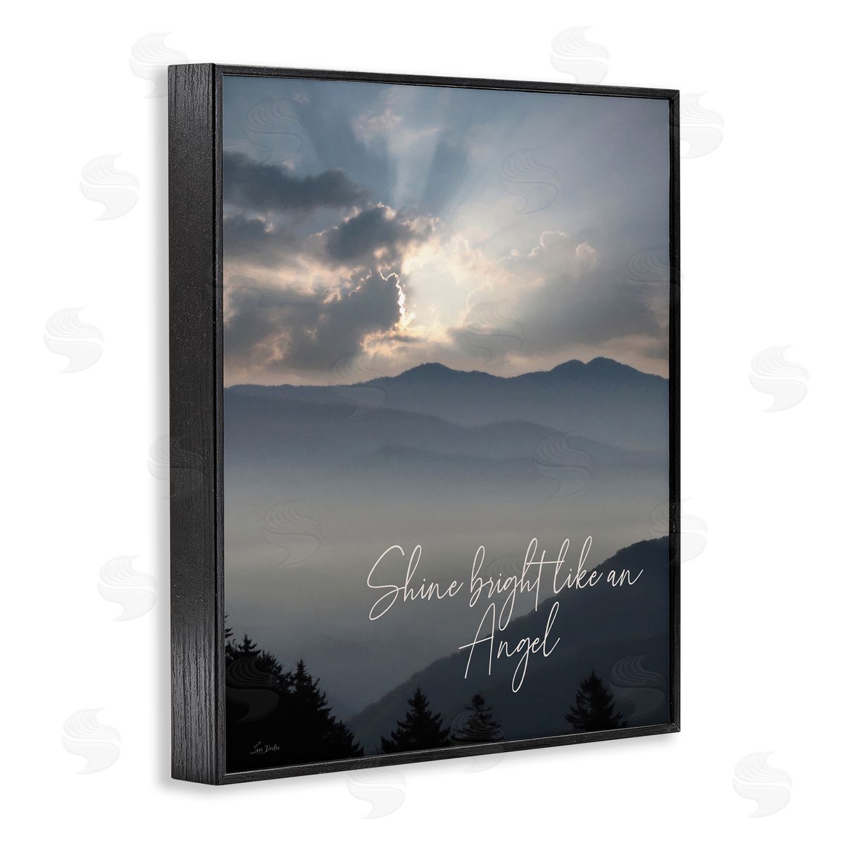 Lori Deiter Shine Bright Mountain Landscape Black Framed Giclee Wall Art Print