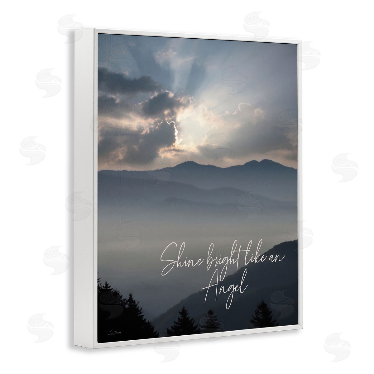 Lori Deiter Shine Bright Mountain Landscape White Framed Giclee Wall Art Print